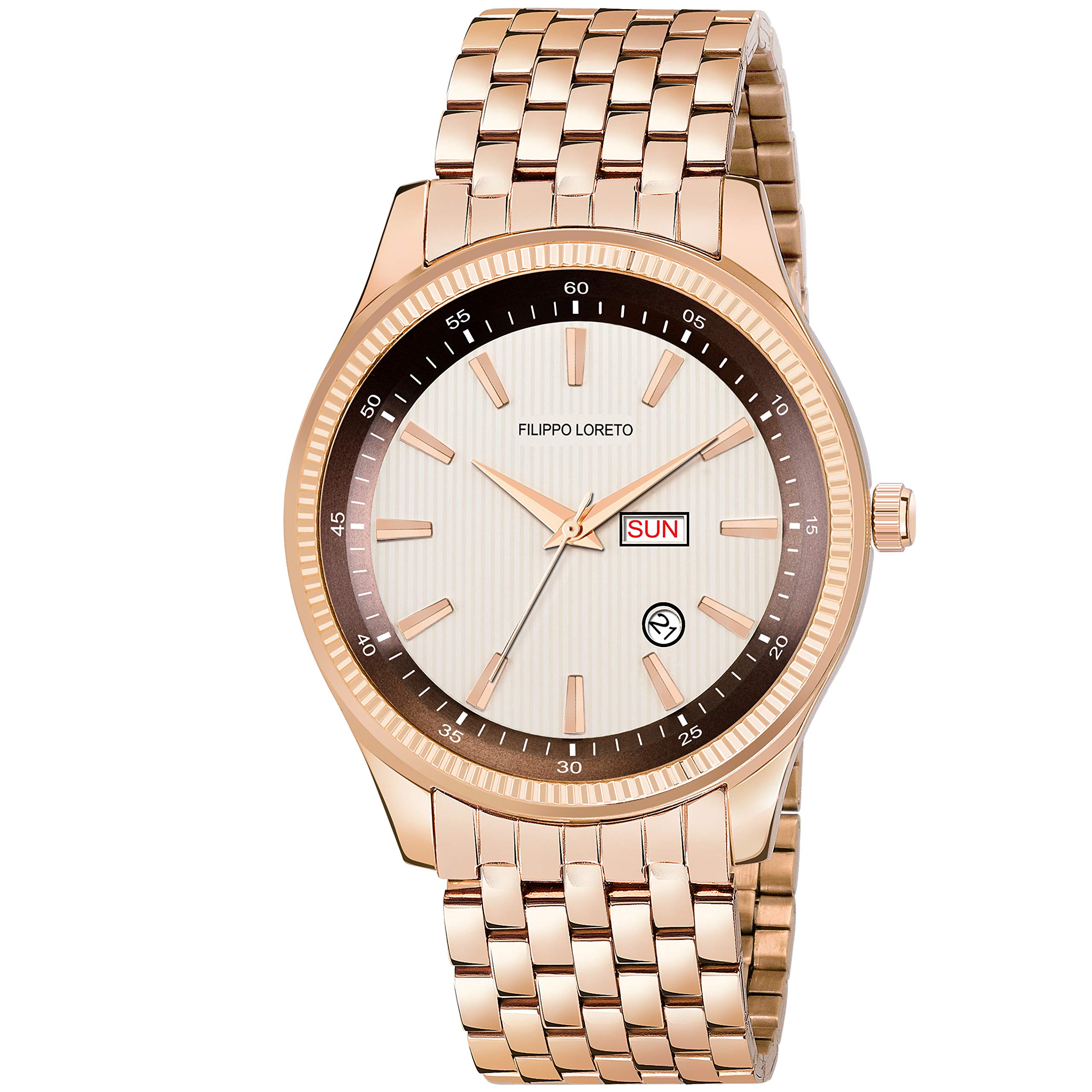 Filippo Loreto Analog Brown Dial Mens Watch-FLO-MEN-09 (B07MRCH348) Amazon Price History, Amazon Price Tracker