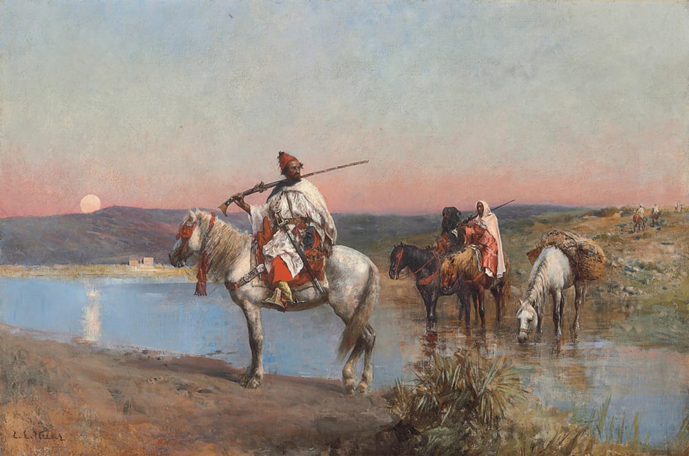 Art Murale Impression de Qualité - Edwin Lord Weeks Graffiti 60x90cm