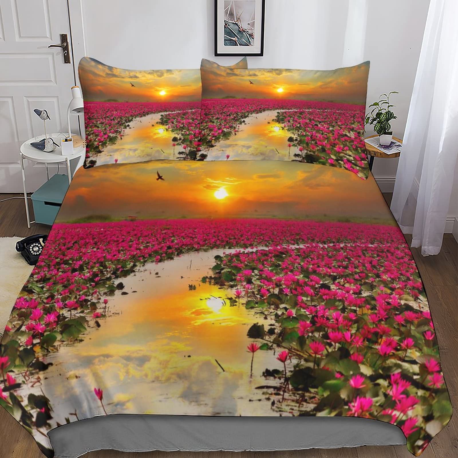Ensemble de literie fleurs 3D BIVEE pour réveiller la décoration de votre chambre