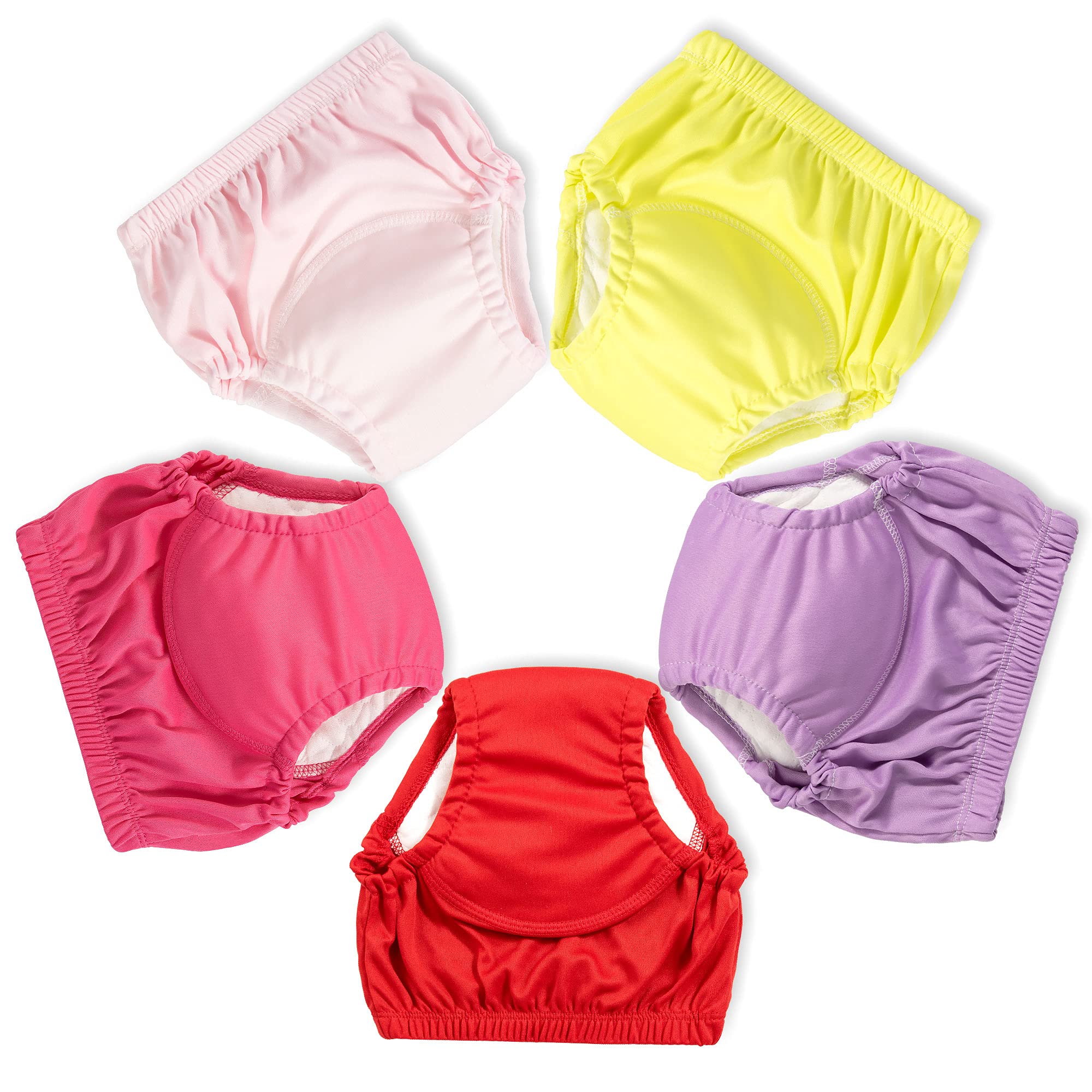 U0U Baby Toddler 5 Pack Training Pants for Boys and Girls Assortment Potty Training Underwear Cotton Waterproof Pant