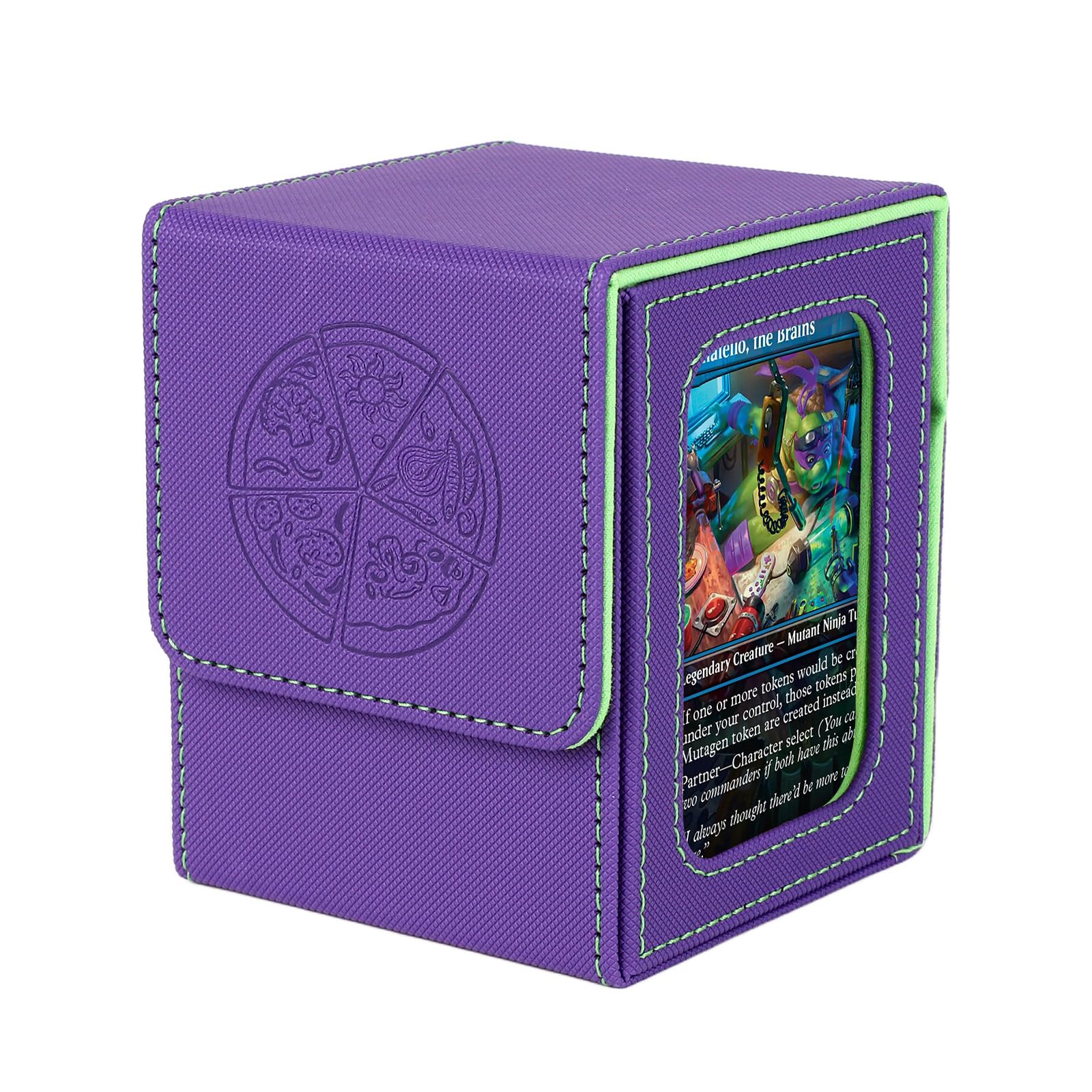 Stepane Commander Deck Box for MTG with dual display windows,White Purple โ image 1