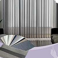 Vista 1 de Graywind Muestras de tela de oscurecimiento y filtrado de luz de persianas verticales manuales