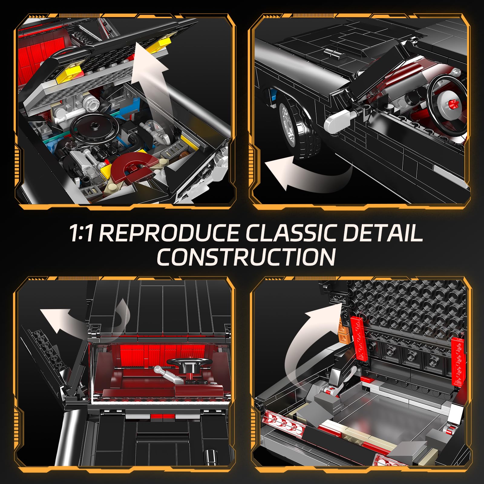 Mould King 10199 - Kit di costruzione per auto, MOC, auto sportiva da collezione, set da costruzione per adulti (versione statica, 1563 pezzi)