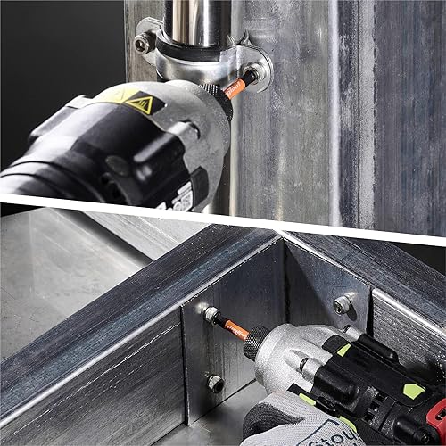 Vista 33 de Toolant - Juego de 20 brocas Allen de cabeza hexagonal de impacto, vástago hexagonal de 1/4 de pulgada, de acero S2, mecanizadas CNC con magnetismo