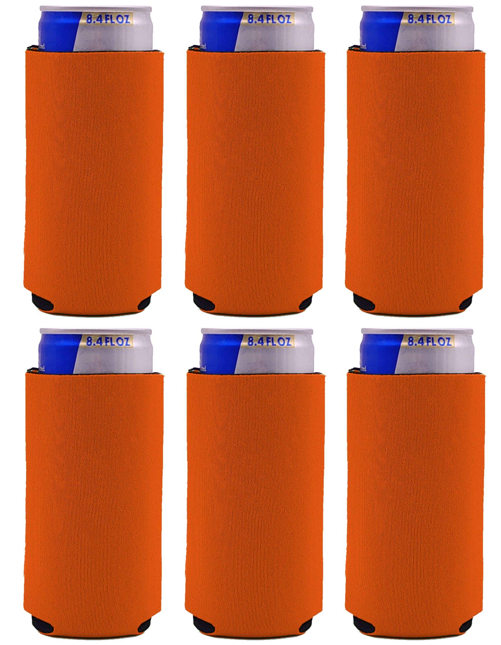 Blank 8.4 oz. Mini Slim Coolie (6, Orange)