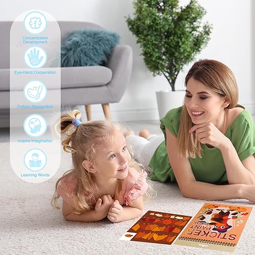 Miniatura 52 de Pintura para vehículos con calcomanías, libros, manualidades para niños de 4 a 8 años, calcomanía por número, regalos de cumpleaños, recuerdos