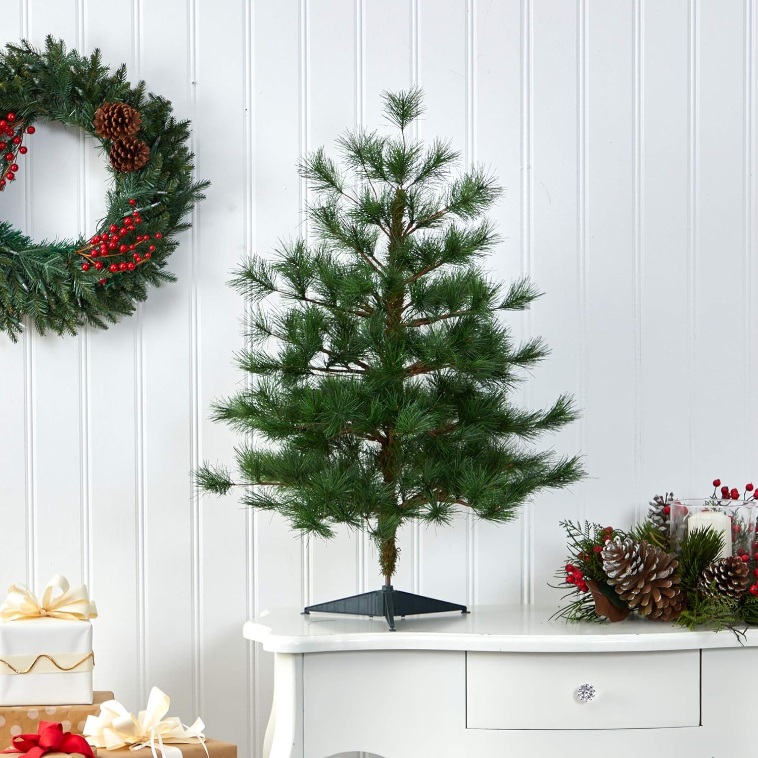 Nearly Natural 3ft. Yukon Mixed Pine Artificial Christmas Tree with 213 Bendable Branches
