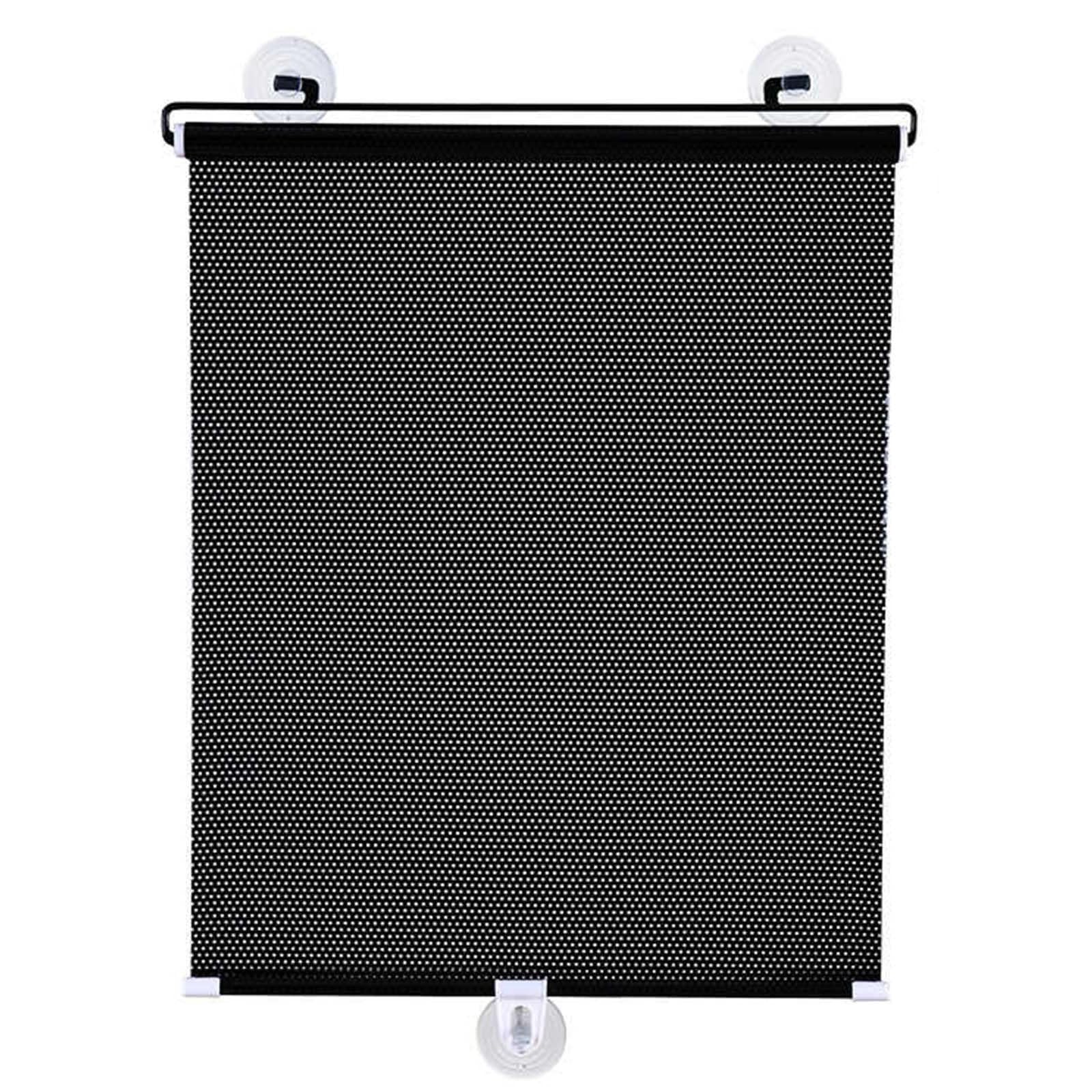Tende Oscurante con Ventose, Tapparella Senza Foro per Interno, Tende a Rullo Parasole Protezione Solare Termica Retrattile Portatile per Finestre Casa Auto Ufficio, Nera(28"Wx54"H)