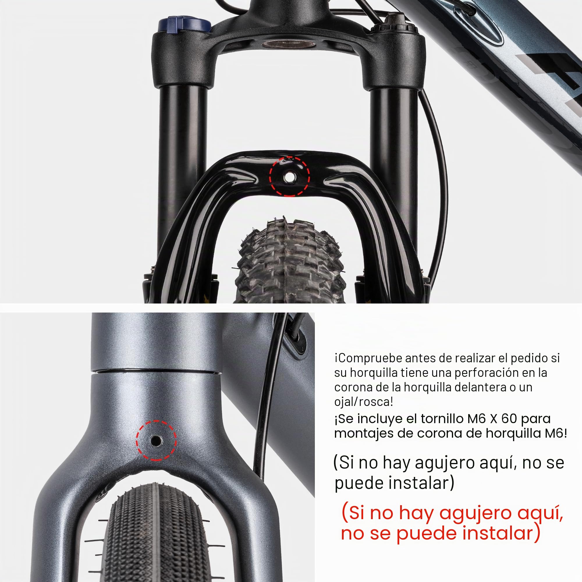 Portaequipajes delantero para bicicleta – Portacargas delantero para bicicleta con puntales – Bastidor de pizza de aluminio de montaje frontal para bicicletas de montaña, gravel y bicicletas de
