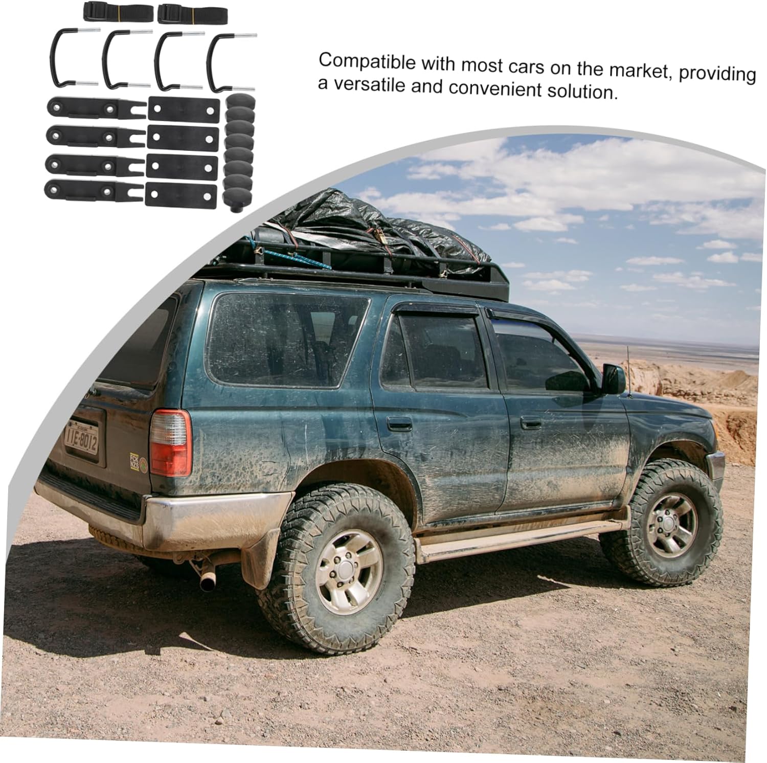 1set U-Bolt Cargo Carrier Rack Mounting Bracket for Roof Box and Lightweight u Brackets for Easy Installation Vehicle Roofs