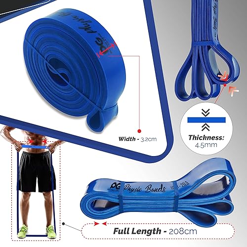 Miniatura 3 de Physix - Bandas de asistencia para dominadas, bandas de resistencia con bucle, bandas de goma de entrenamiento para ejercicio, HIIT, tonificación