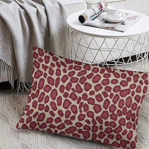 Vista 284 de Funda de cojín con estampado de guepardo rosa intenso, cojín cuadrado con estampado de animales fucsia, funda de almohada decorativa para el hogar