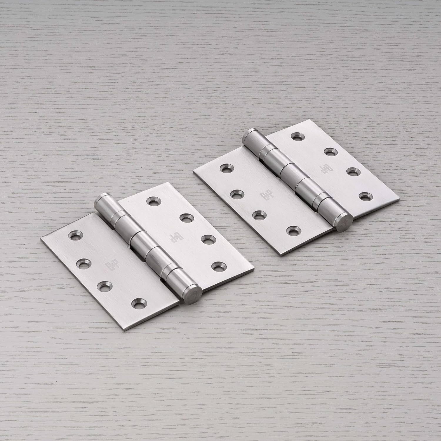 Buster and Punch Door Hinge Set of 2, 4 x 4 Inch Solid Metal with Multiple Finish Options