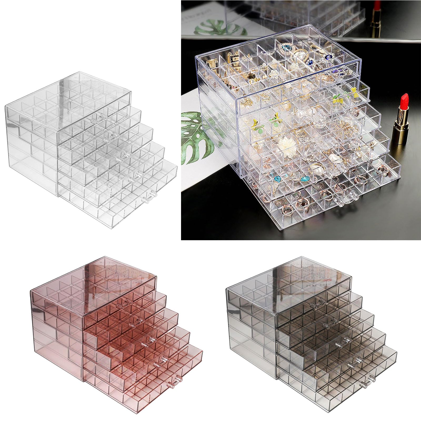 Scatola per collana scatola per orecchini durevole scatola anelli di fidanzamento scatola materiale plastico per cerimonia anniversario