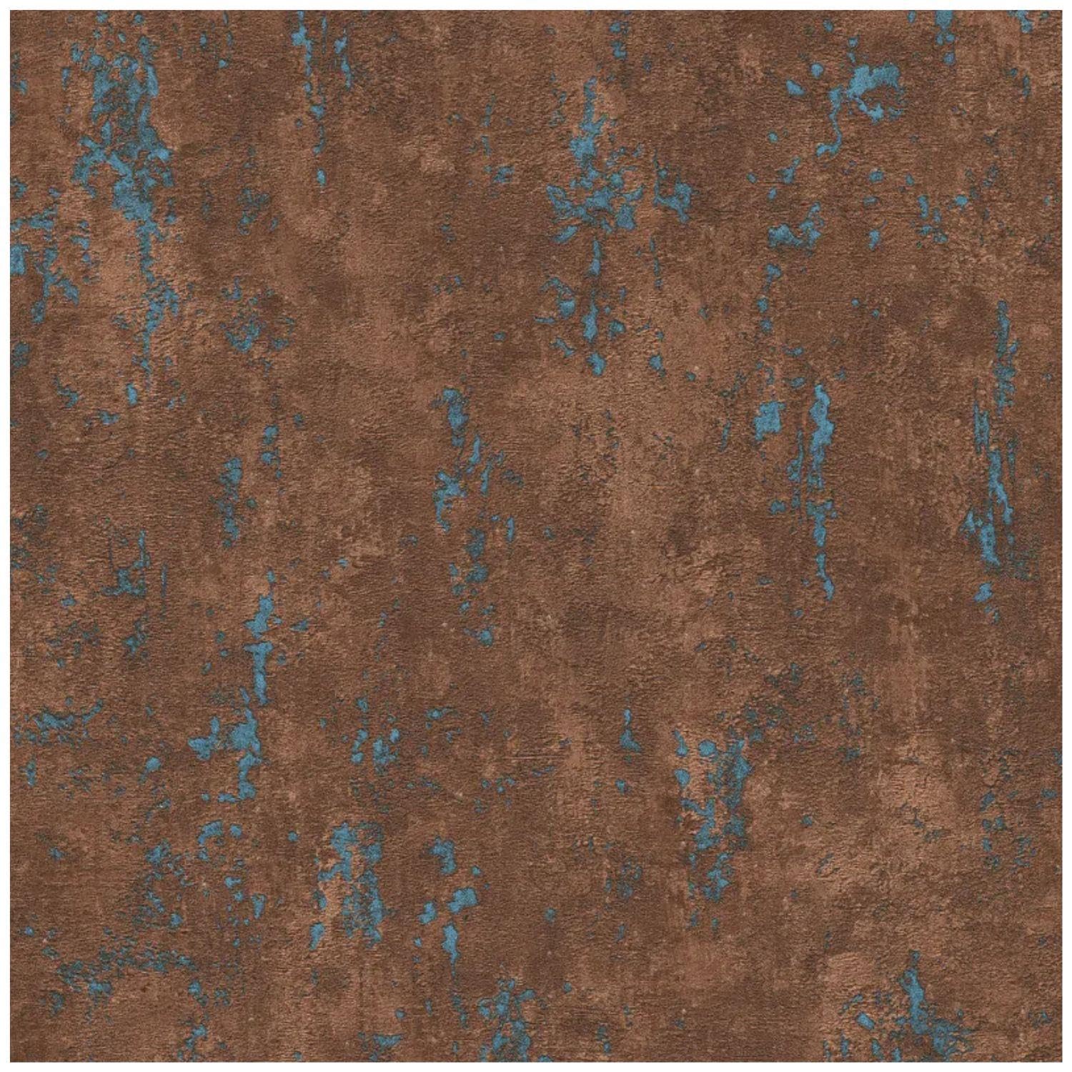 YöL Industrial Copper Rust Effect Metal Look - Contemporary Versatile Sophisticted - Feature Statement Wall - Living Room Dining Room Bedroom - Extra Washable Paste The Wall Wallpaper