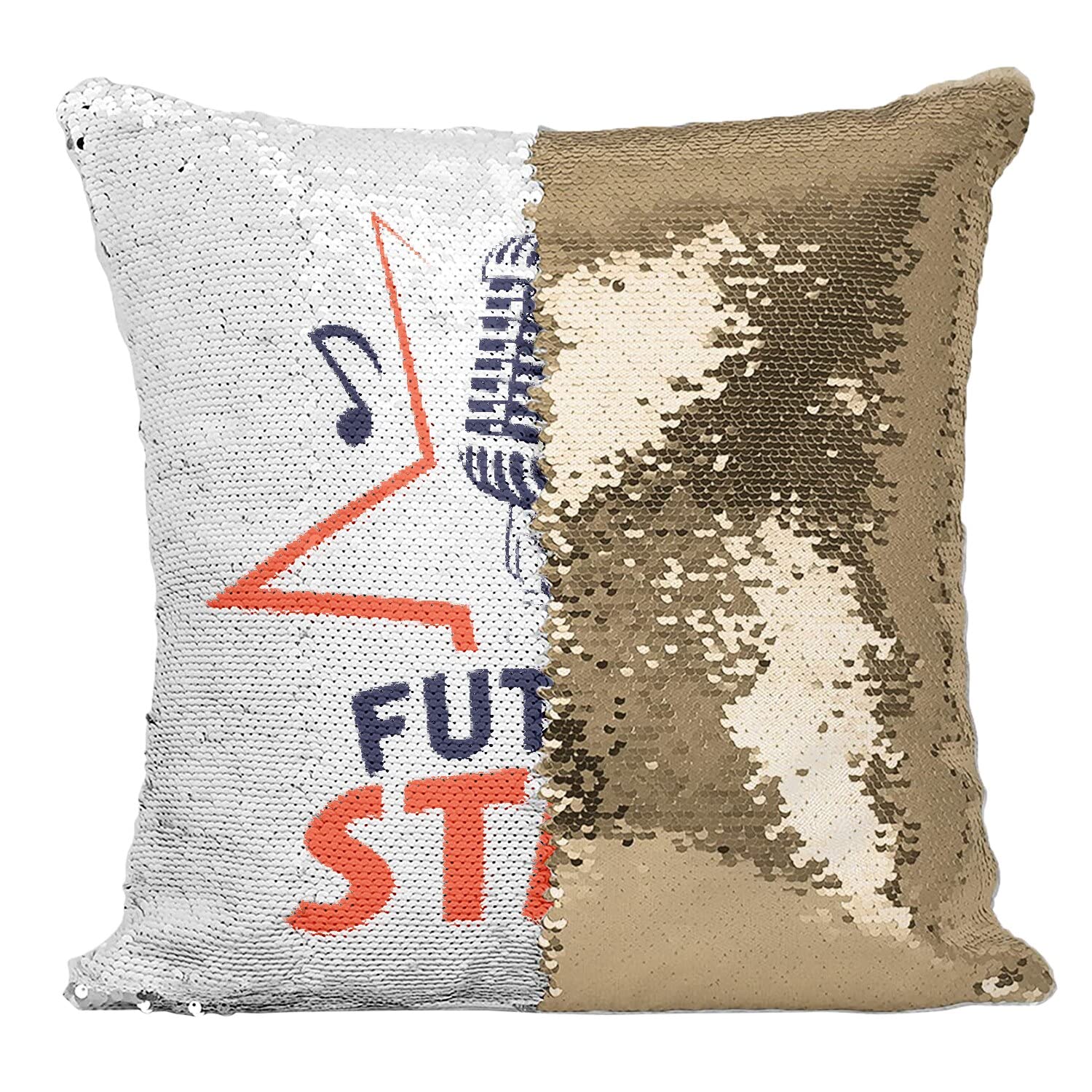 Coussin paillettes doré idéal pour décorer une chambre de future star