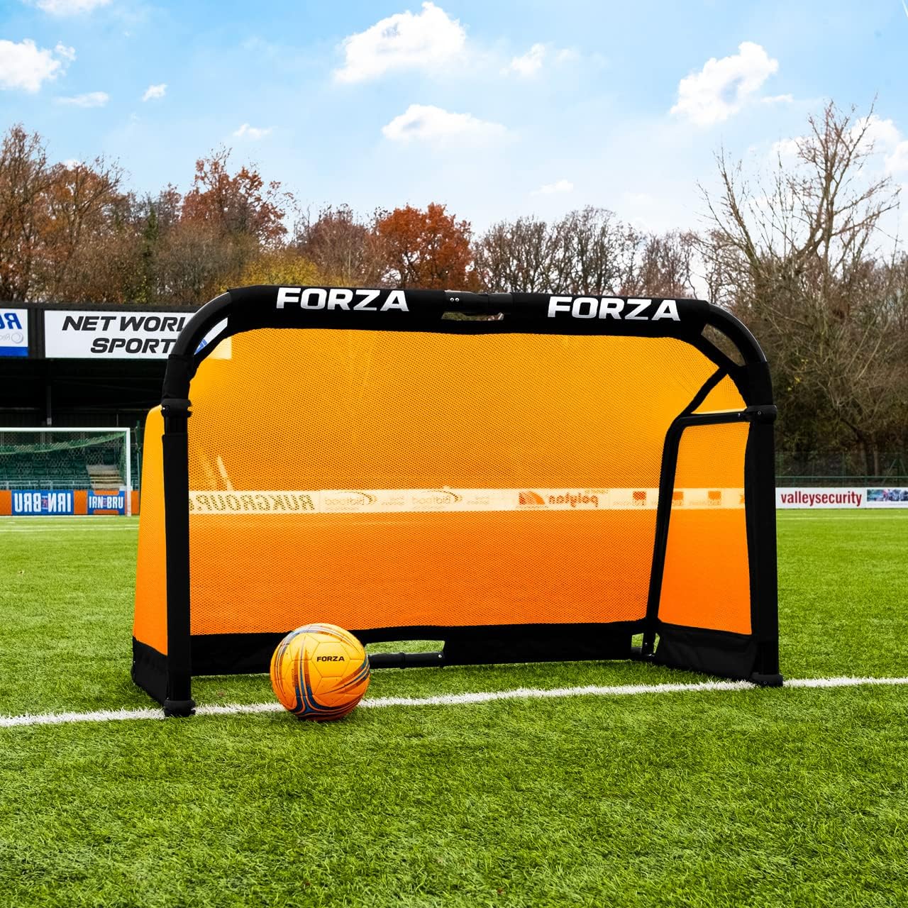 FORZA POD Goal - PRO ALU50 Folding Football Goal | Fold-Away & Freestanding Target Goals - Multiple Sizes & Colours