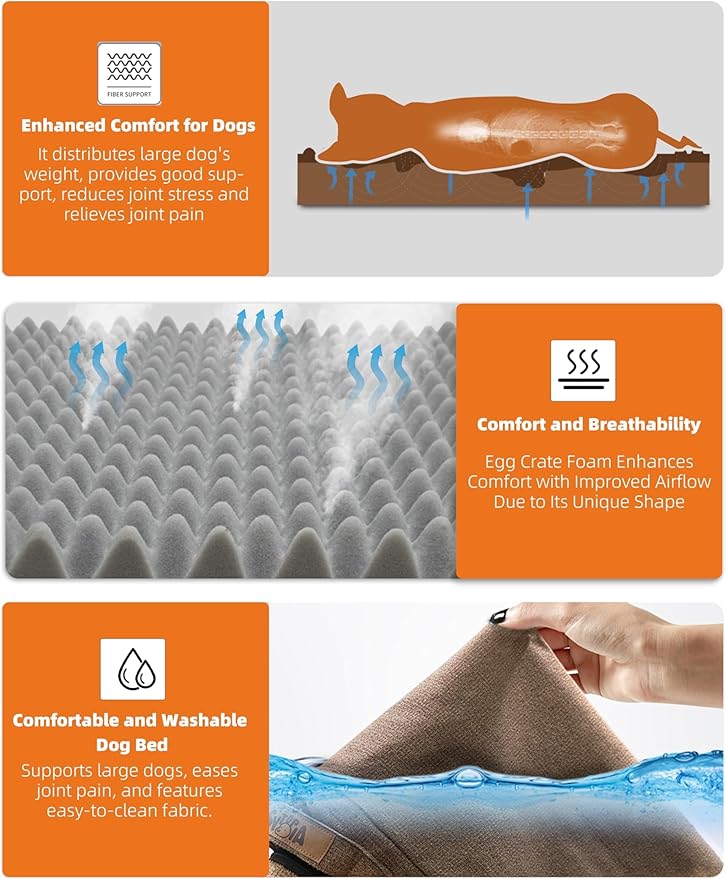 Cama para Perro Grande Impermeable y Ortopédica miniatura 3