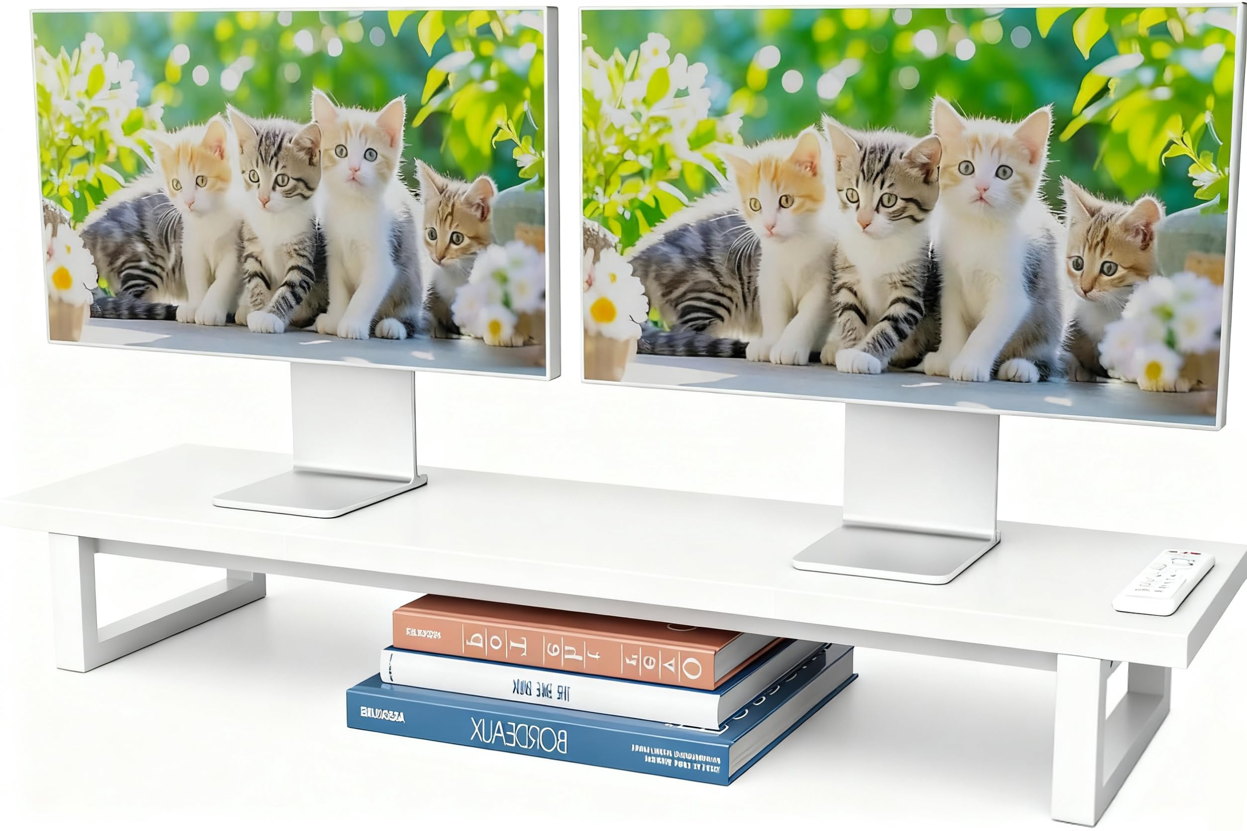 Support double moniteur résolvant le manque de place sur bureau avec ports USB