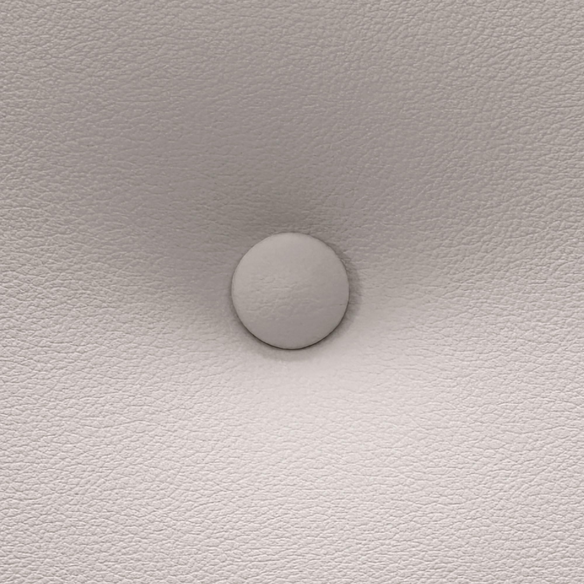 DHOME Testiera in Similpelle o Tessuto AQUALINE Pro con 2 file di bottoni e gambe Testiera imbottita Letto di Lusso (Similpelle Bianco Osso, 135x105cm (Letti 120/135/140))