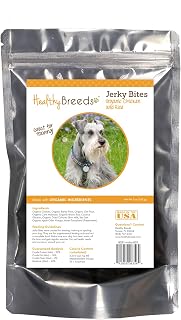 Healthy Breeds Miniature Schnauzer Jerky Bites Chicken & Rice Recipe Dog Treats 5 oz