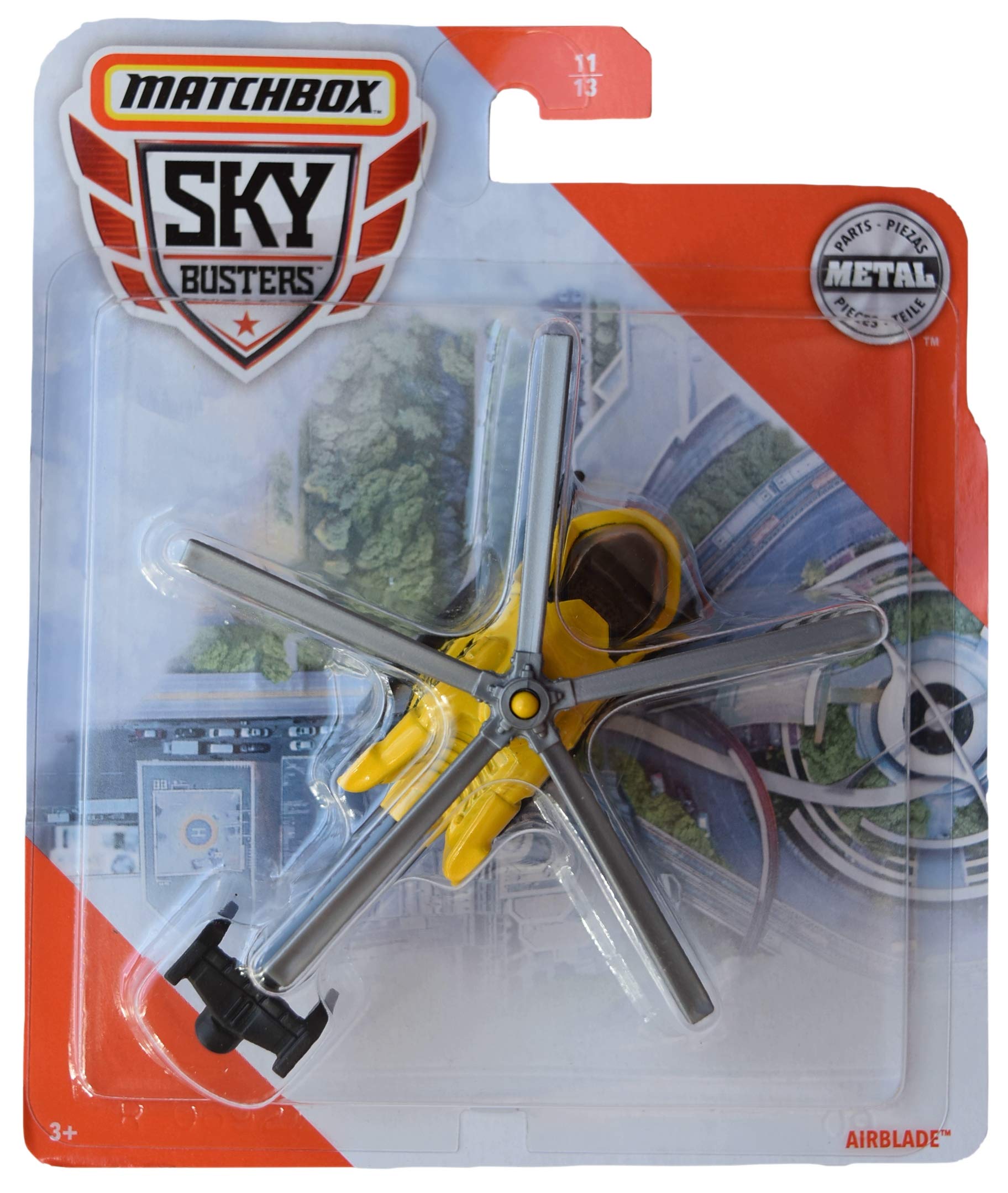 Matchbox Sky Busters Airblade #11/13, Yellow, Helicopter, Toy Vehicle