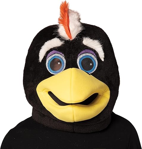 Rasta Imposta NHL Hockey Tommy Chicago hawks Mascot Head Sports Costume, Black - One Size