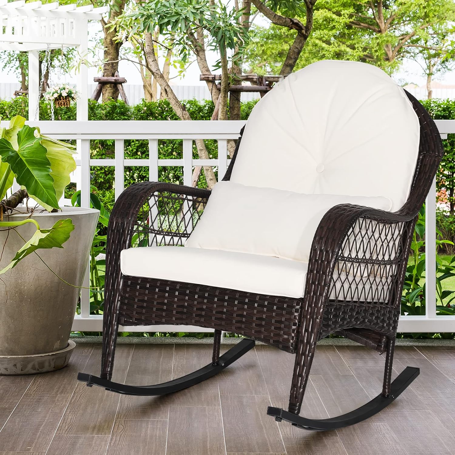 Relax in Style: Review of the MEDIMALL Outdoor Wicker Rocking Chair
