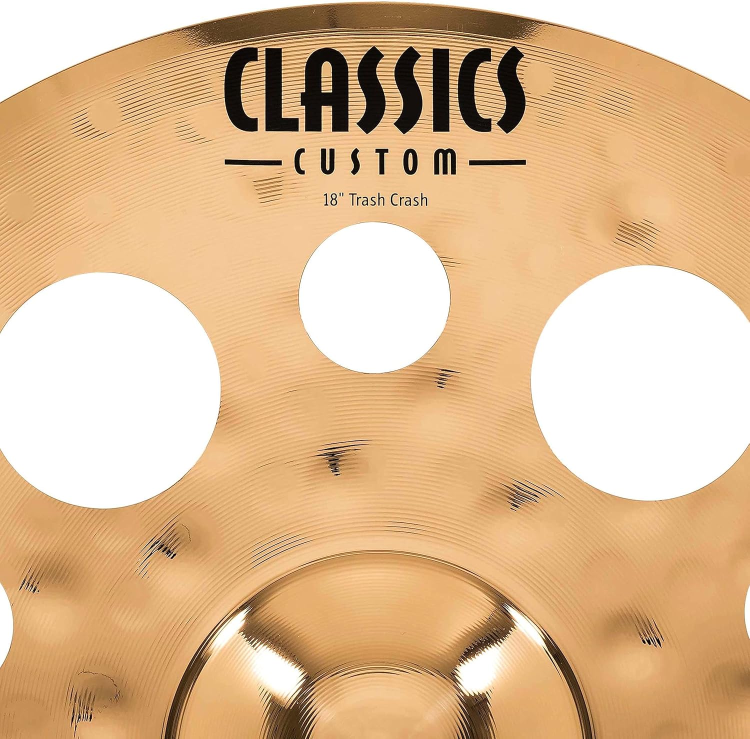 Meinl 18" Trash Crash Cymbal with Holes - Classics Custom Brilliant - Made in Germany, 2-YEAR WARRANTY (CC18TRC-B)