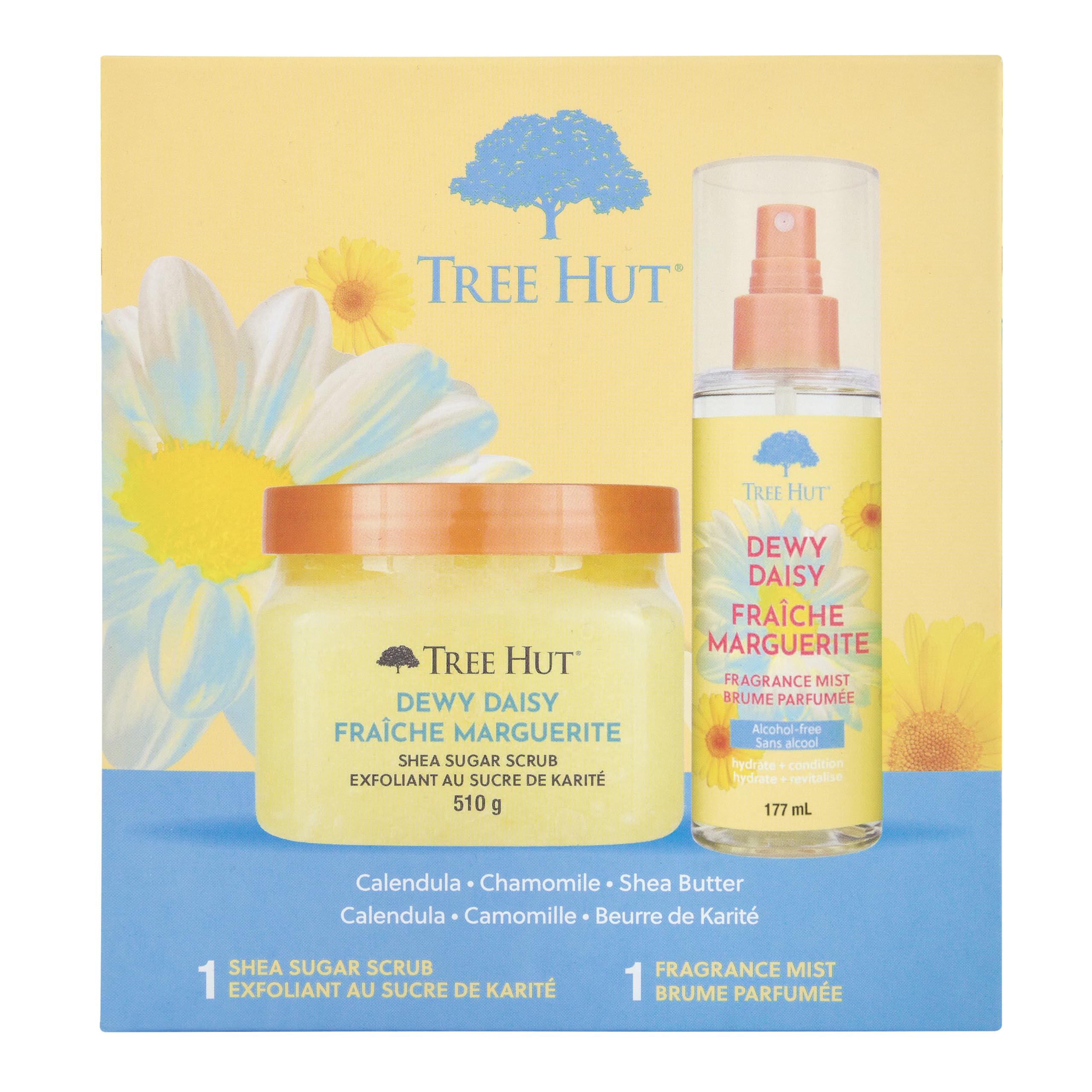 Tree Hut Dewy Daisy Gift Set, Exfoliating Body Scrub & Hydrating Body Spray, Skin Care Bundle, 18 & 6 fl oz : Beauty & P — beauty deal on Shopping With Noya