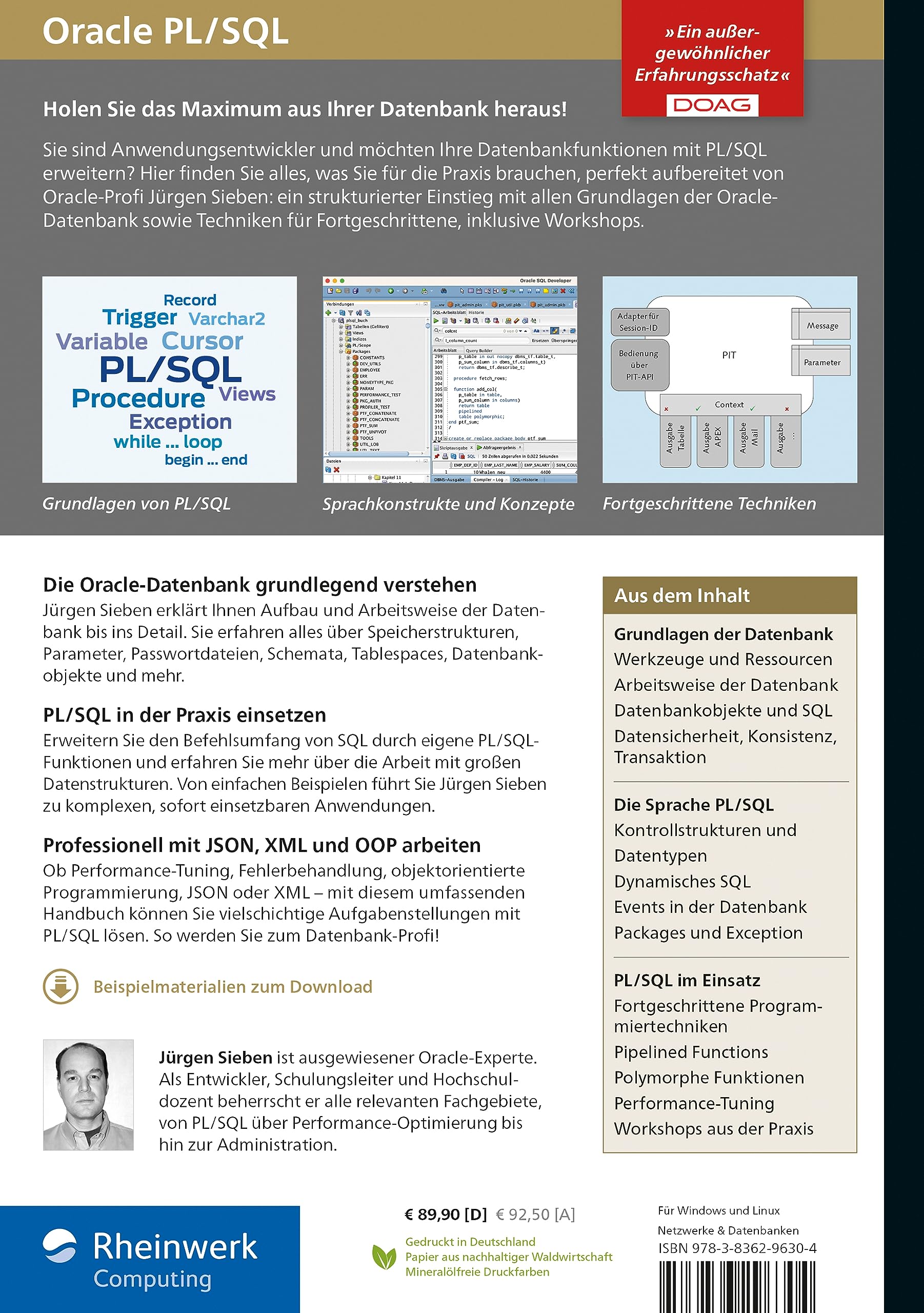 Oracle PL/SQL: Das umfassende Handbuch für Datenbankentwickler. Aktuell zu Oracle 19c und 21c