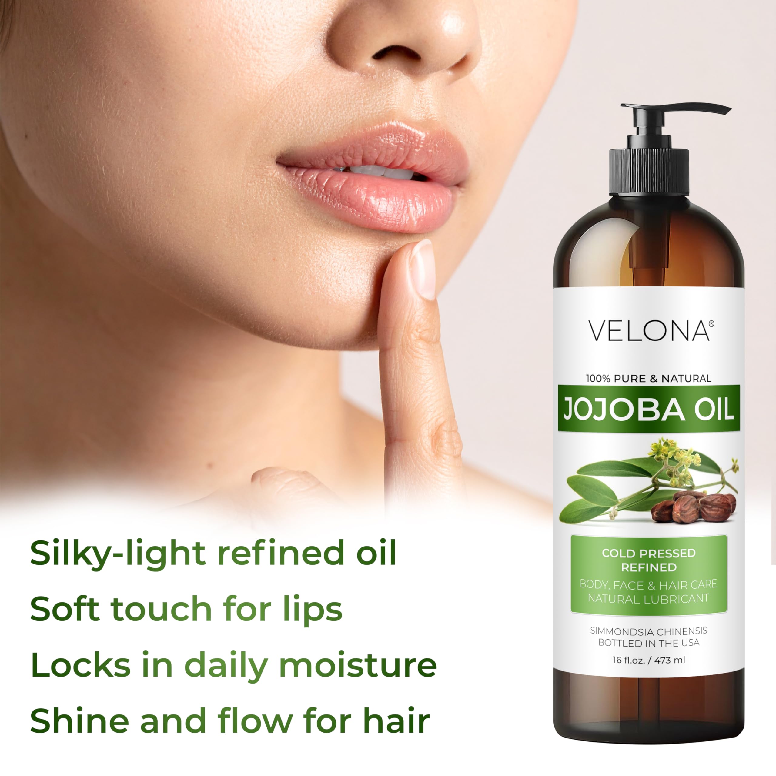 Amazon.com : velona Jojoba Colorless Oil 16 fl oz | 100% Pure and Natural  Carrier Oil | Clear, Refined, Cold Pressed | Moisturizing Face, Hair, Body  and Skin Care