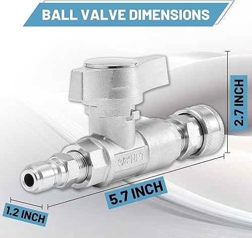 Miniatura 9 de Pressure Washer Tips, 25 Degree Green Power Washer Nozzle Tips 7 Pack, 1/4 Inch Quick Connector, 4000 PSI, Ball Valve Pressure Washer, 3/8" Quick
