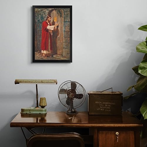 Miniatura 4 de William Holman Hunt - Cabaña perdida llamando a la puerta de William Holman Hunt  Impresión de marco plano negro  Reproducción de pinturas de obras