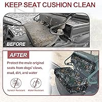 Vista 6 de StarknightMT Funda para Asiento de Banco Compatible con Kawasaki Mule 600/610 2005-2016 y Mule SX 2017-2023, Funda de Asiento UTV Impermeable