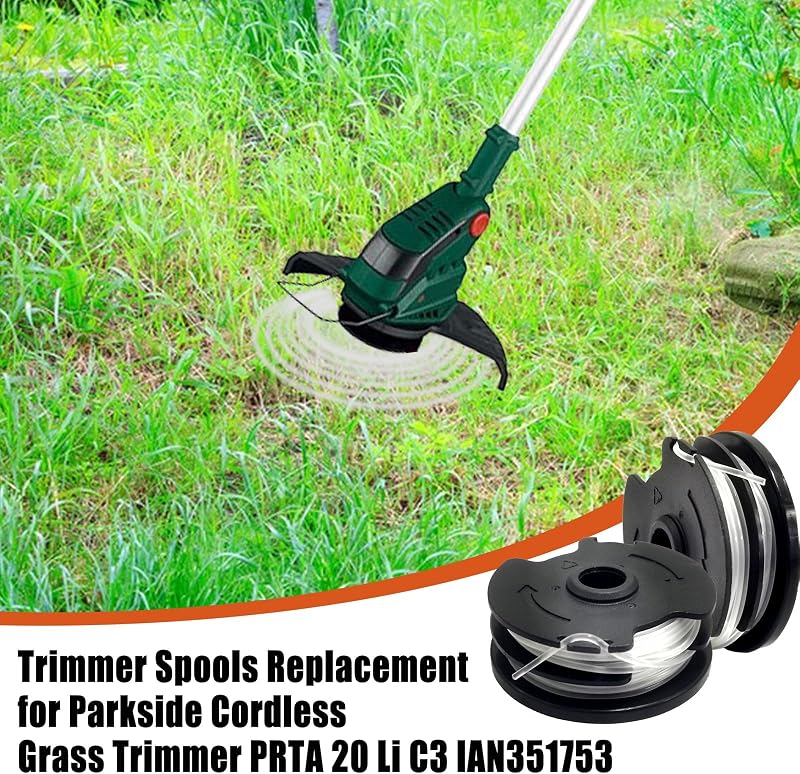 QENETY 1,6mm Fűkasza Damil Tekercs Parkside PRTA 20-Li B2 PRT 550 Kompatibilis 10db