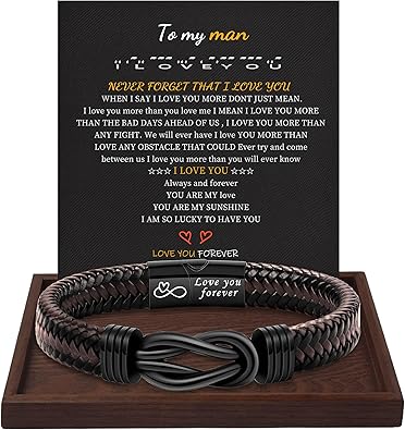 Inspirational Gifts for Men Morse Code Bracelets Mens Bracelets Graduation Gifts for Him Fathers Day Adjustable Leather Bracelet Motivational Birthday Annivesary Jewelry Stocking Stuffers for Men