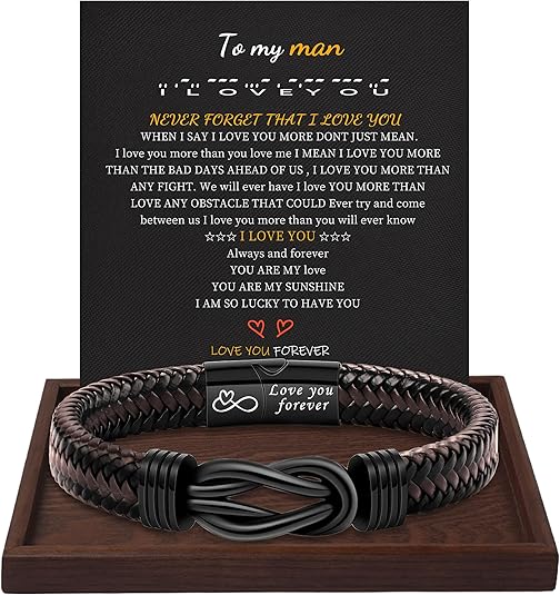 Inspirational Gifts for Men Morse Code Bracelets Mens Bracelets Graduation Gifts for Him Fathers Day Adjustable Leather Bracelet Motivational Birthday Annivesary Jewelry Stocking Stuffers for Men