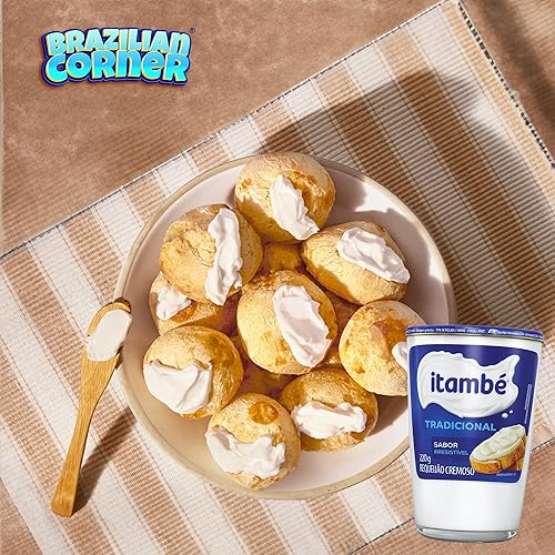 Requeijão Itambé by Brazilian Corner | Queso crema Itambe para untar 7.05 onzas con queso mozzarella | Requeijao Tradicional Cremoso com Queijo