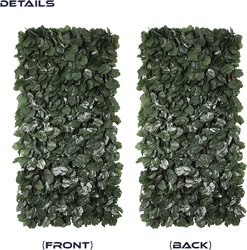 Miniatura 3 de Windscreen4less 2 piezas de hojas de hiedra artificiales expandibles para valla de privacidad para exteriores, interiores, patio, balcón (hojas de