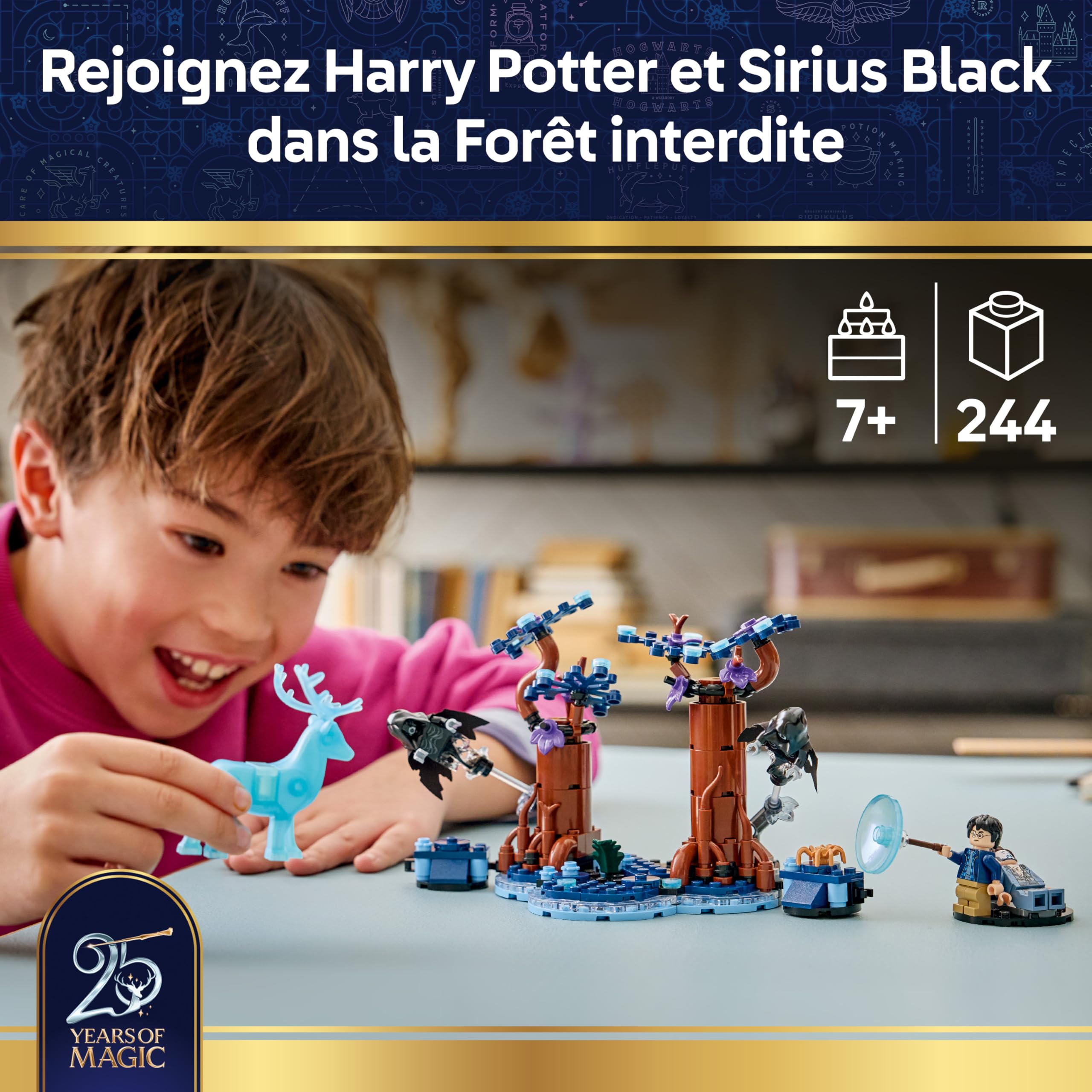 LEGO Harry Potter et Le Prisonnier d’Azkaban La Forêt Interdite : Expecto Patronum - Jouet - Maquette avec Détraqueurs, Cerf & 2 Minifigurines - Cadeau pour Garçon, Fille ou Fan dès 7 Ans 76475