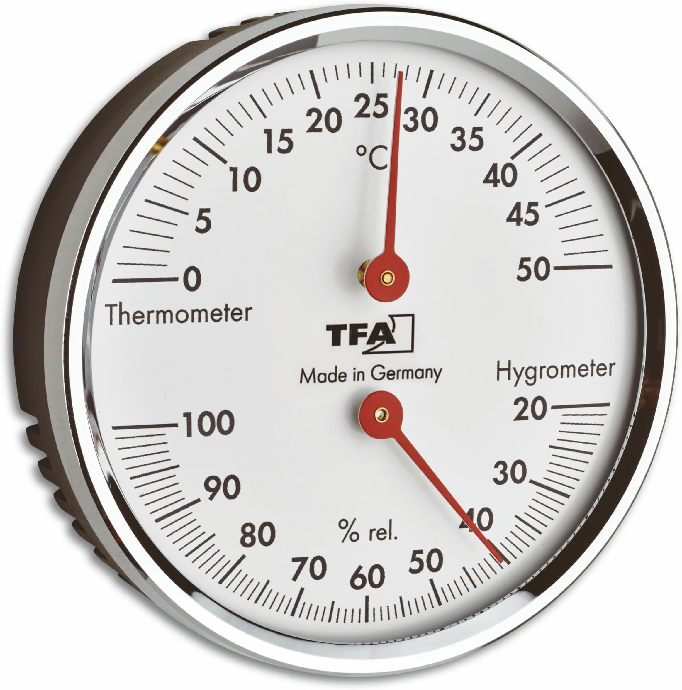 TFA Dostmann Thermo-Hygrometer Analog - Für Innen & Außen Mit Komfortzonen