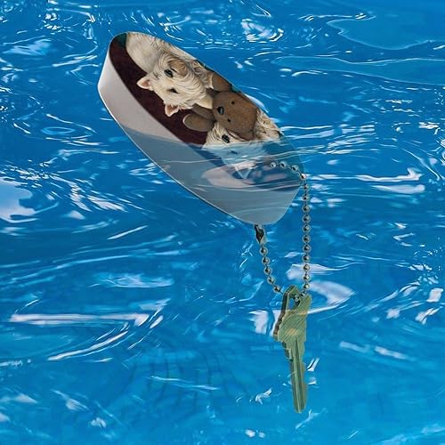 Vista 3 de GRAPHICS & MORE Westie West Highland White Terrier - Llavero flotante de oso de peluche para perros, espuma ovalada, para barco de pesca, boya, Multi