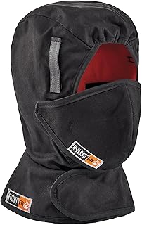 FR Winter Hard Hat Liner with Mouthpiece, Fire Resistant, Ergodyne N-Ferno 6876,Black