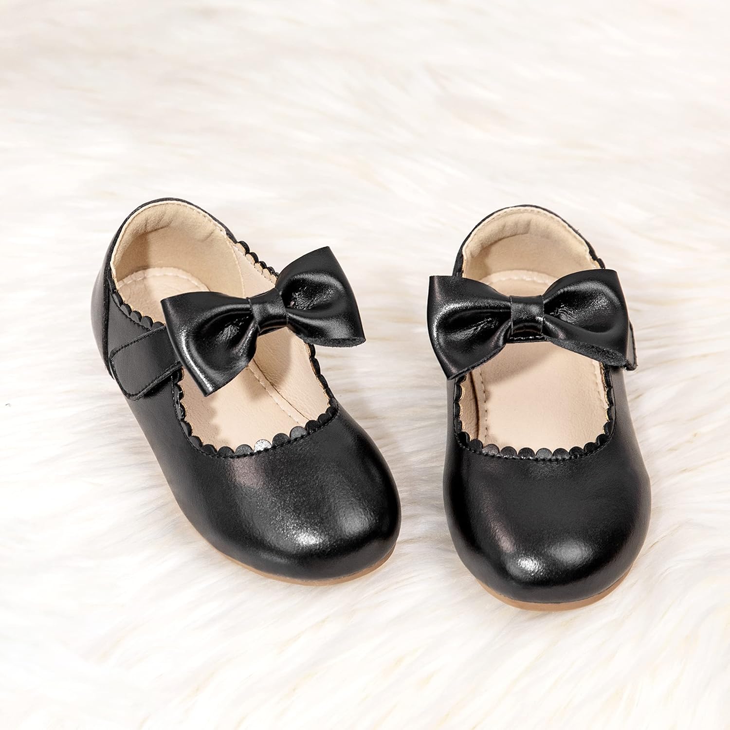 Otter MOMO Toddler Little Girls Princess Shoes Mary Jane Ballerina Flats Flower Girl Dress Shoes - Image 9