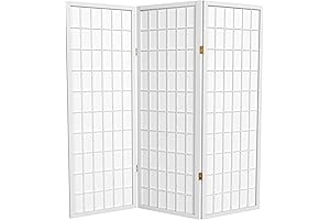 4 ft. Short Divider Shoji Room Divider Screen - White