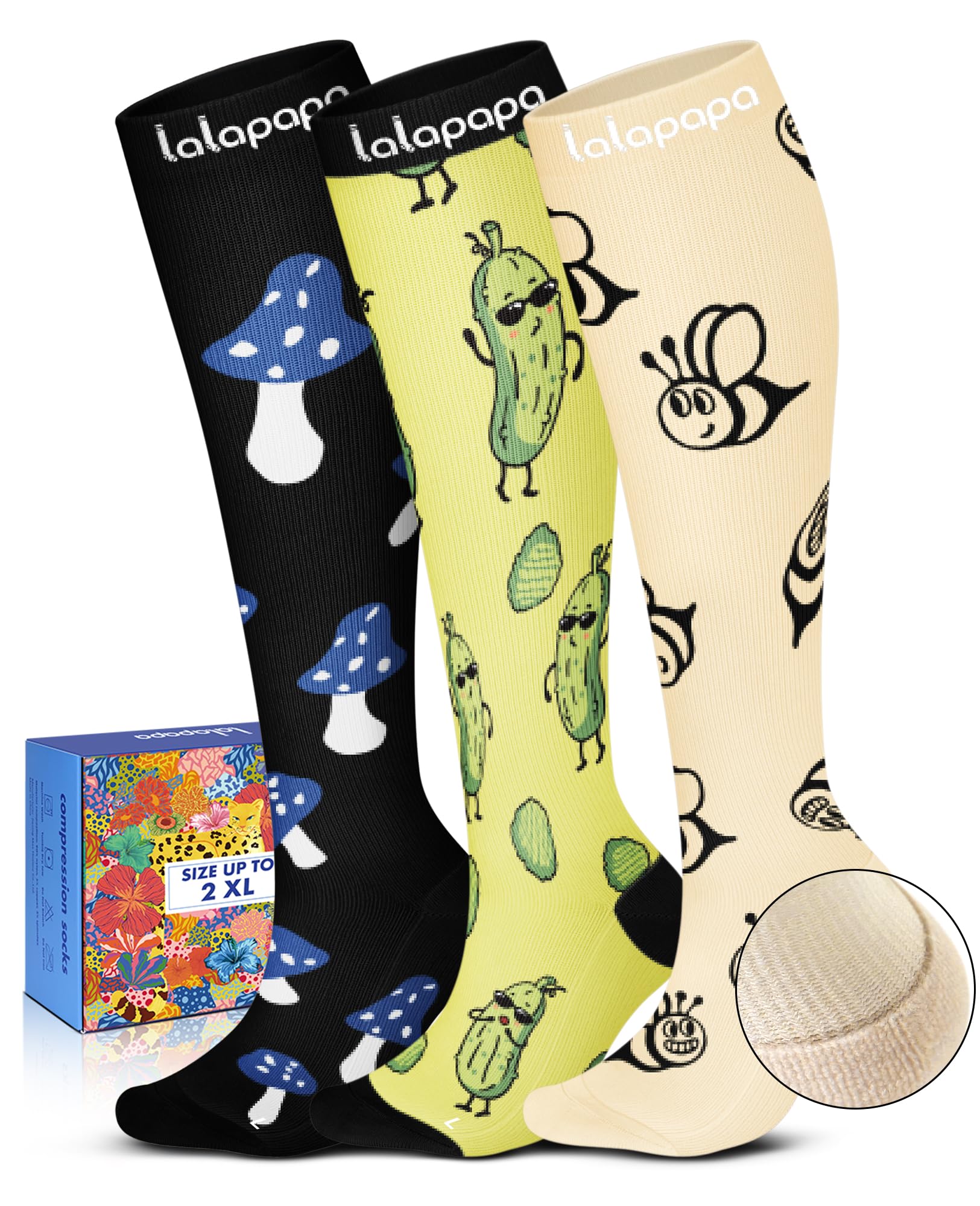 Cute Compression Socks for Women 3-Pair Pack