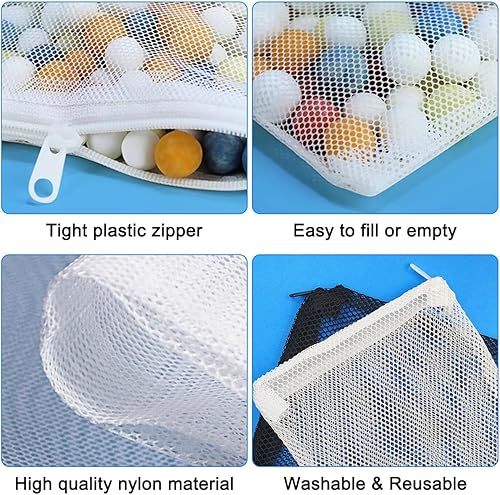 Miniatura 3 de AYWFEY 12 bolsas de medios de filtro de acuario, bolsas de filtro de tanque de 5.9 x 7.87 pulgadas, bolsas reutilizables de malla con cremallera,