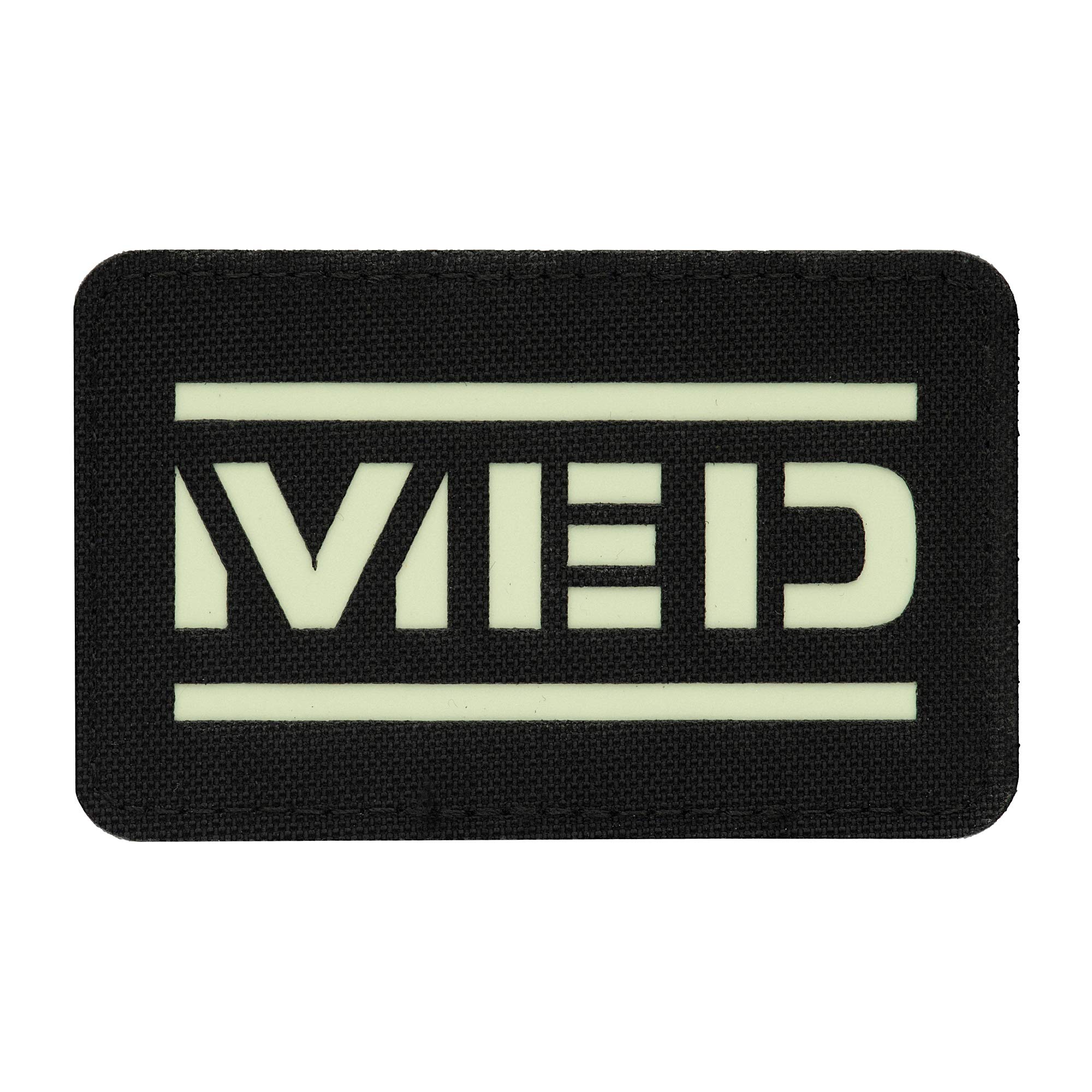 M-Tac Morale Patch MED Tactical Patches Military Hook Fasteners (Black - GITD)