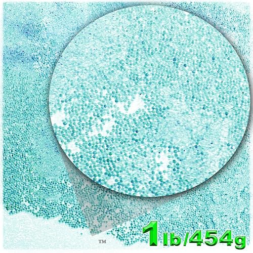 Miniatura 3 de The Crafts Outlet MCR-GLS-TRN-TA6-BLK-1LB Transparent Glass Microbead, 1 Bag of 1-Pound, Translucent Black Negro,Aguamarina (Aquamarine),Aurora